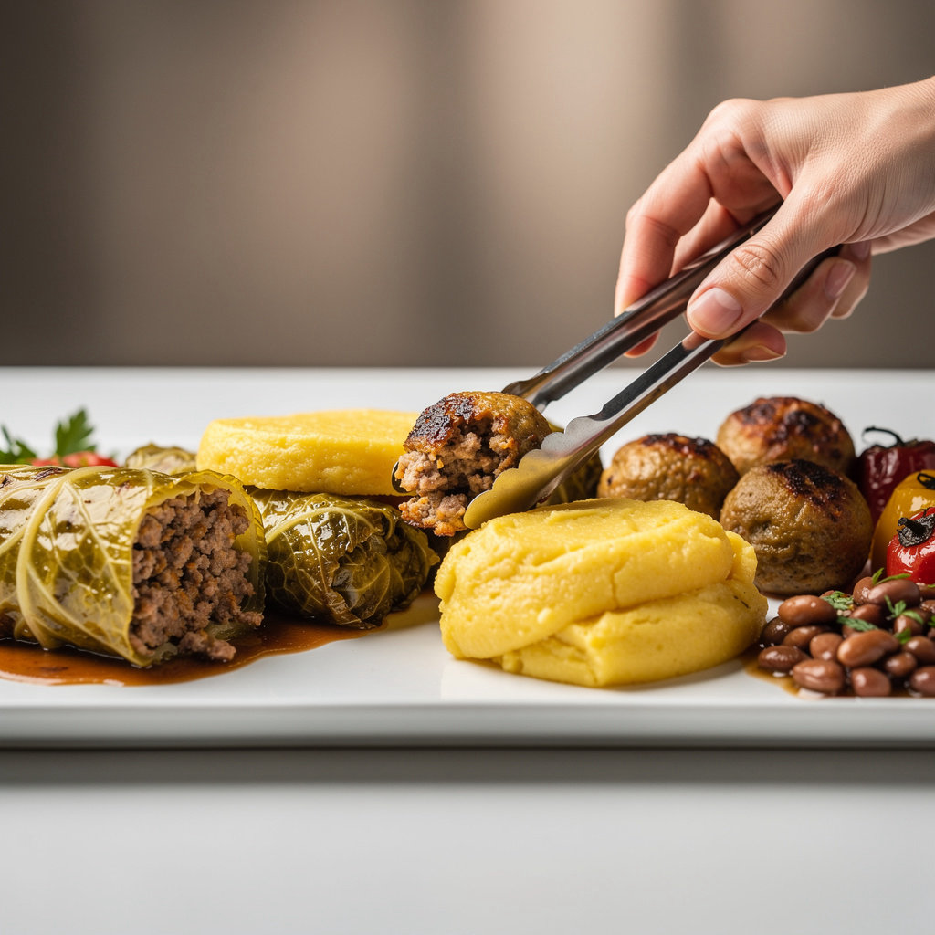 Mihnea's Sarmale protein-infused Romanian food with polenta and chiftele